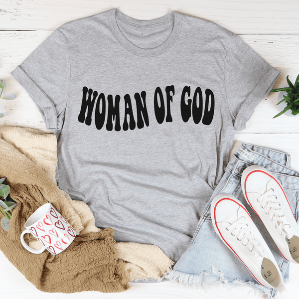 Woman Of God Tee Athletic Heather / S Peachy Sunday T-Shirt