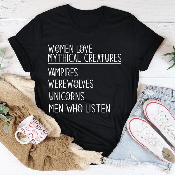 Women Love Mythical Creatures Tee Black Heather / S Peachy Sunday T-Shirt