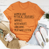 Women Love Mythical Creatures Tee Burnt Orange / S Peachy Sunday T-Shirt