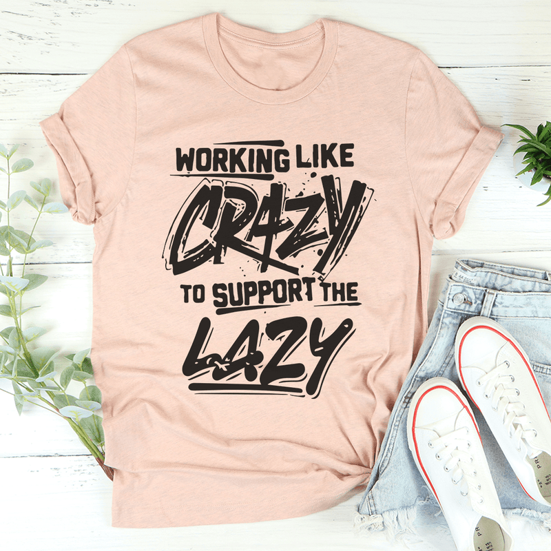 Working Like Crazy Tee Heather Prism Peach / S Peachy Sunday T-Shirt