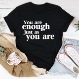 You Are Enough Just As You Are Tee Black Heather / S Peachy Sunday T-Shirt