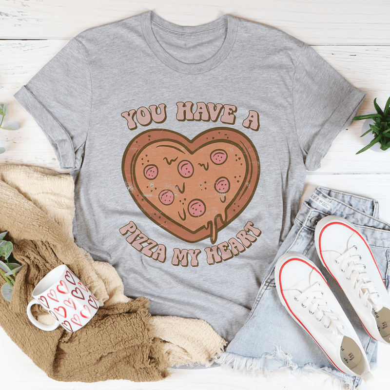 You Have A Pizza My Heart Tee Athletic Heather / S Peachy Sunday T-Shirt