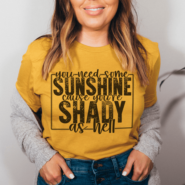 You Need Some Sunshine Tee Mustard / S Peachy Sunday T-Shirt
