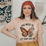 You Need To Let That Go Tee Heather Prism Peach / S Peachy Sunday T-Shirt