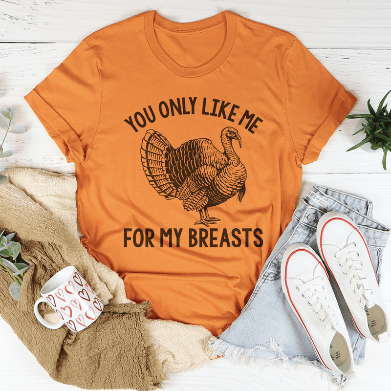 You Only Like Me For My Breasts Tee Burnt Orange / S Peachy Sunday T-Shirt