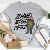 Zombie Before Coffee Tee Athletic Heather / S Peachy Sunday T-Shirt